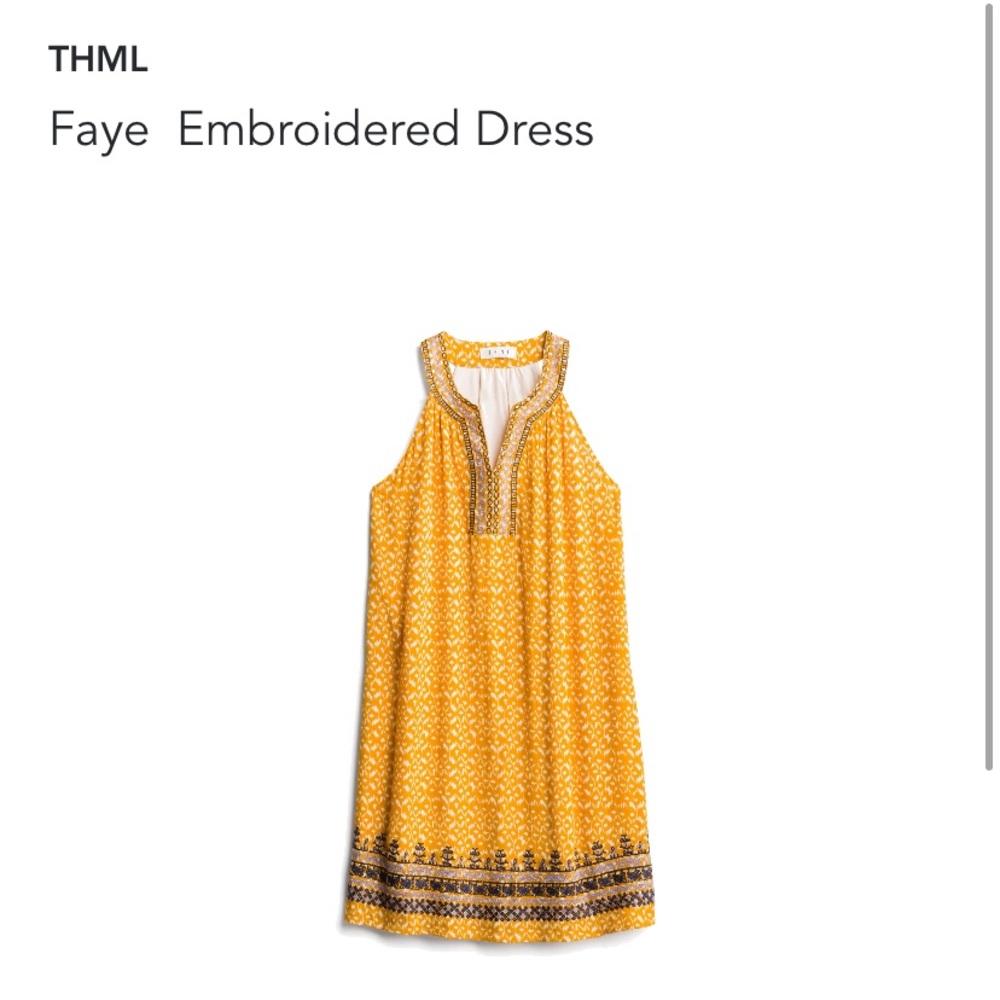 Embroidered shift dress